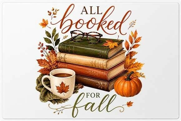 Fall Book Lover PNG