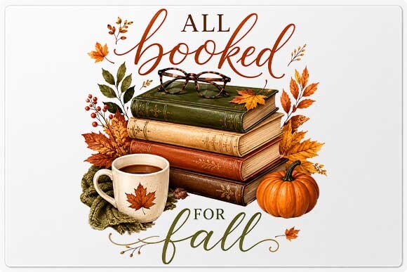 Fall Book Lover PNG