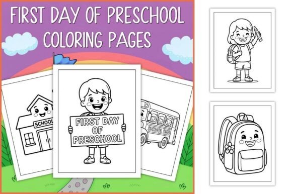 First Day of Preschool Coloring Pages