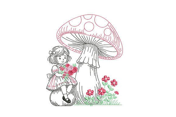 Little Girl and Mushroom