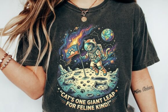 Astronaut Cat Moon Landing Space Kitty
