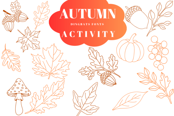 Preview of Autumn Activity dingbat font