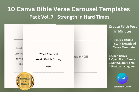 Bible Verse Carousel Templates Vol. 7