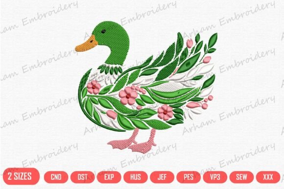Floral Mallard Duck