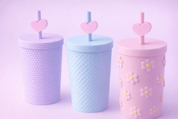 Heart Straw Topper STL Files - 3 Sizes for Tumblers - Image 2