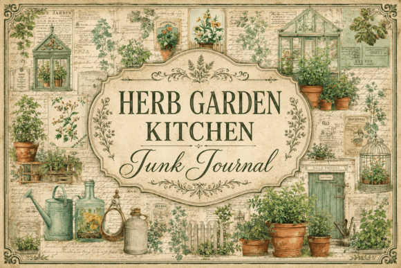 Preview of Herb Garden Kitchen Junk Journal