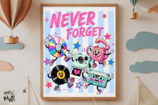 Never Forget Retro Icons PNG Graphic by Magic Rabbit · Creative Fabrica