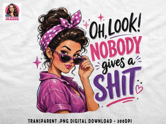 Nobody Gives a PNG | Retro Sassy Girl