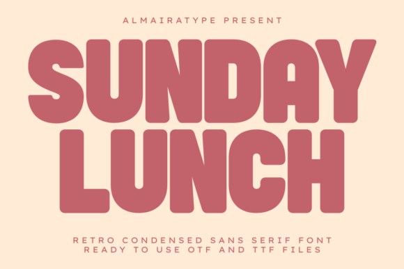 Preview specimen of Sunday Lunch sans serif font