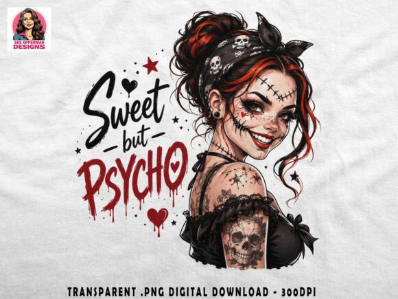 Sweet but Psycho PNG | Gothic Horror