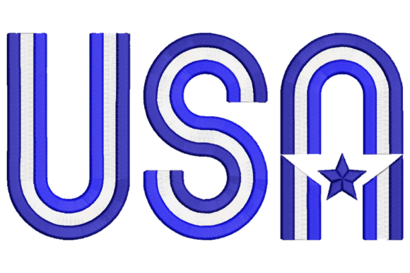 USA Embroidery Design