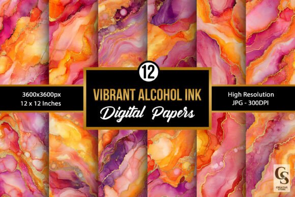 Preview of Vibrant Alcohol Ink Background