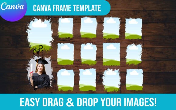 12 Brushstroke Canva Frame Template