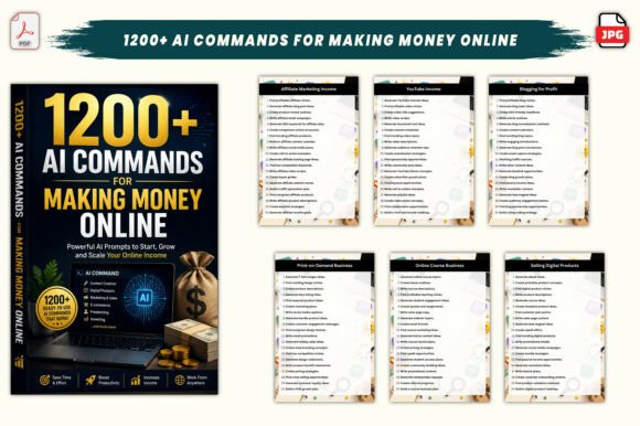 1200+ AI Commands for Making Money Online