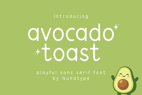 Preview specimen of Avocado Toast sans serif font