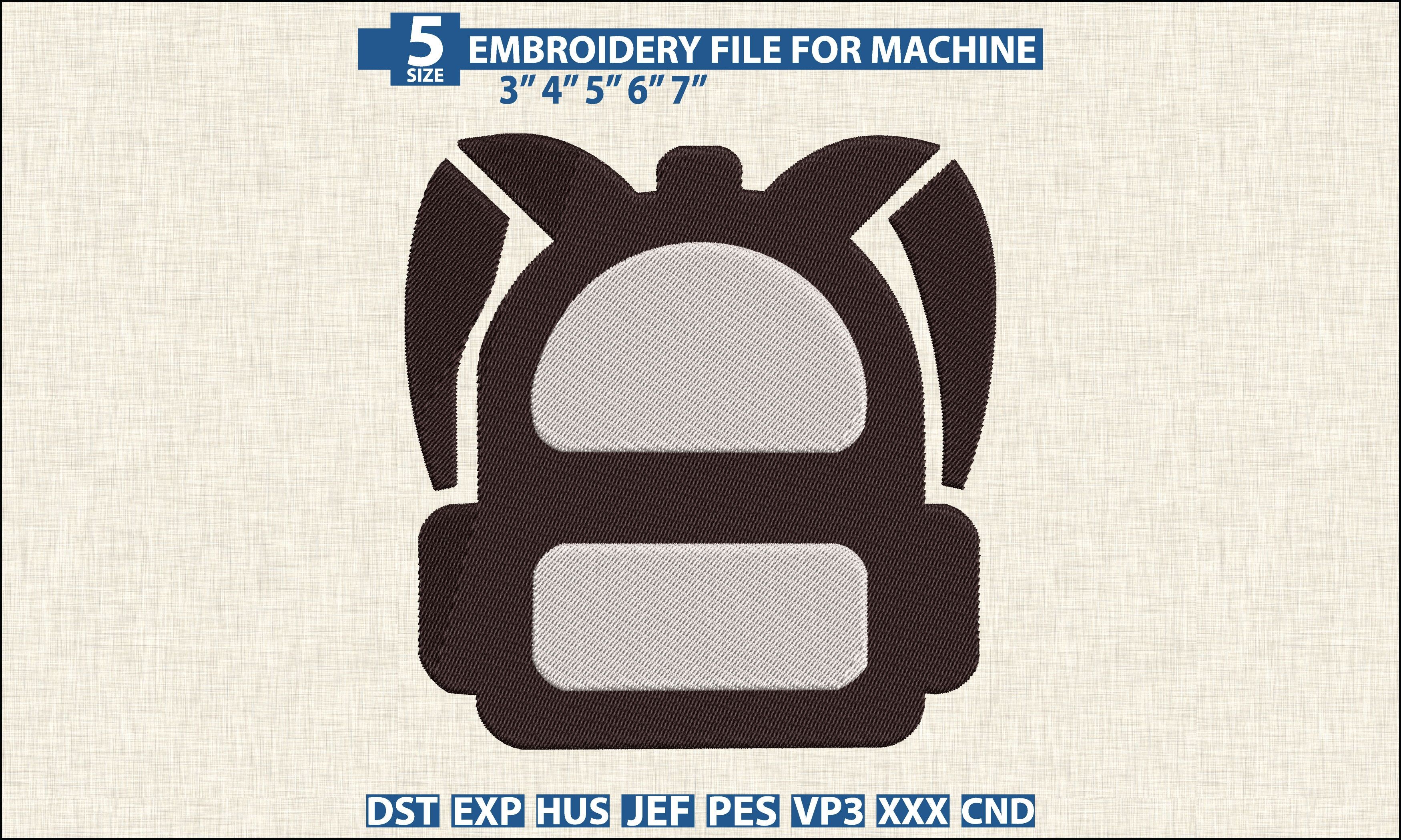 Backpack DST PES Embroidery Pattern File