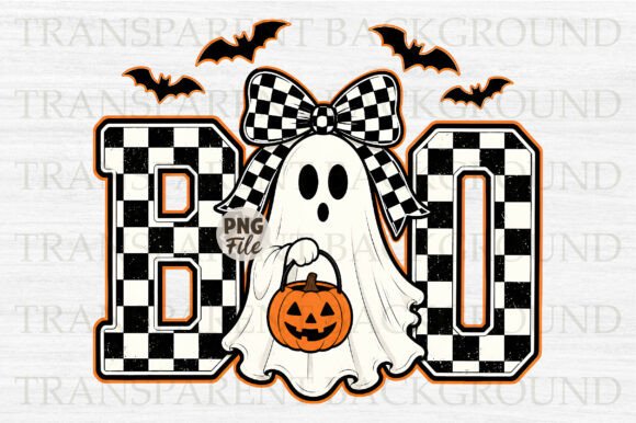Boo Halloween Png,Girl Ghost Bow Bats