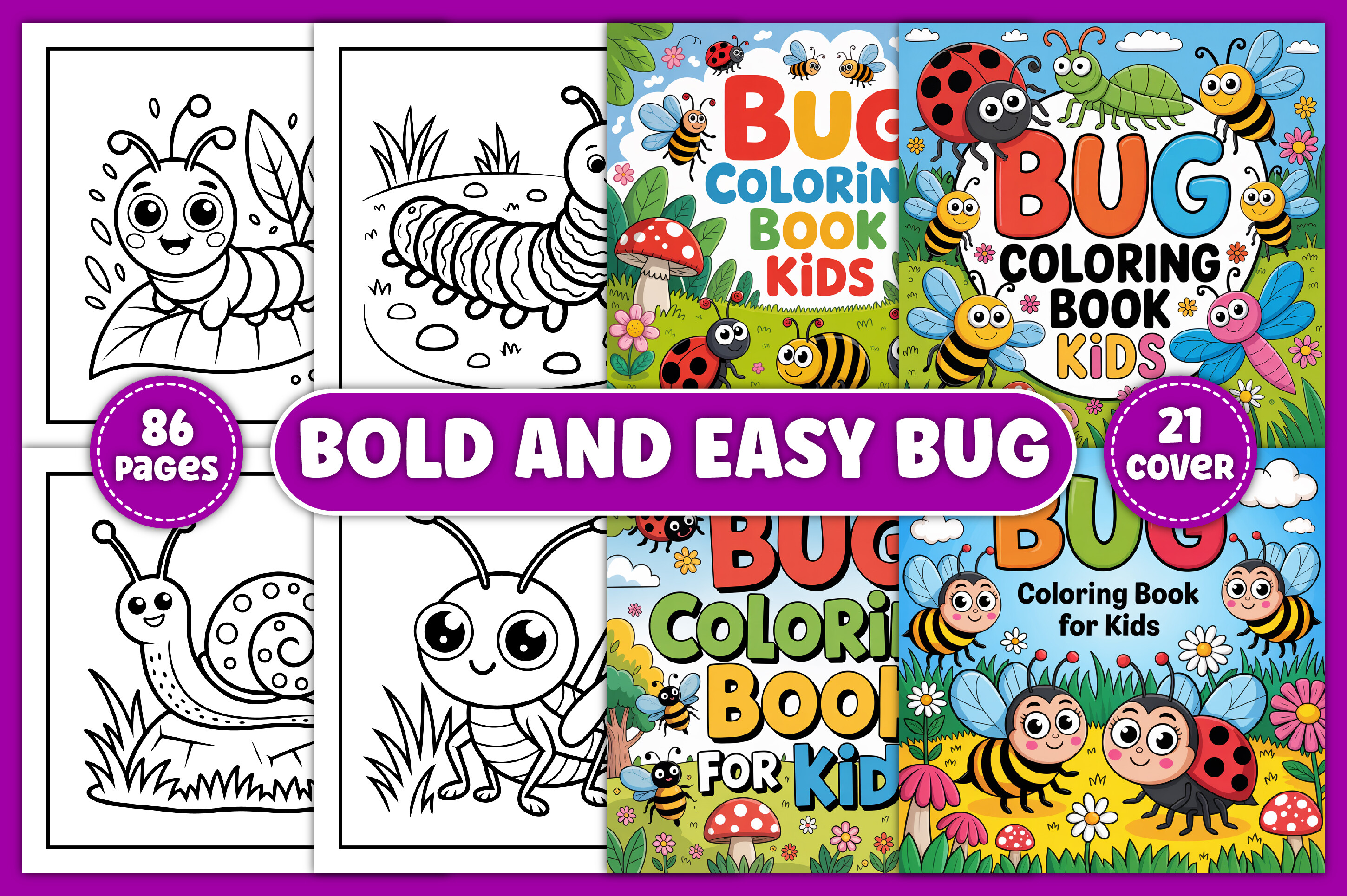 Bug Coloring Book for Kids