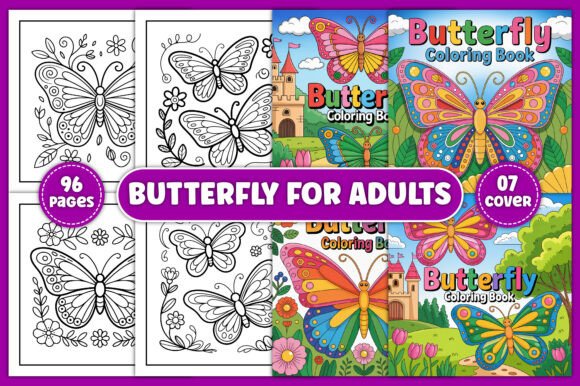 96 Butterfly Coloring Pages for Adults