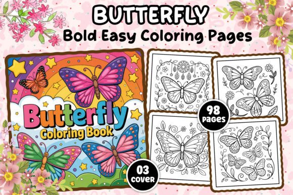Preview of Butterfly Coloring Pages for Adults adult coloring pages