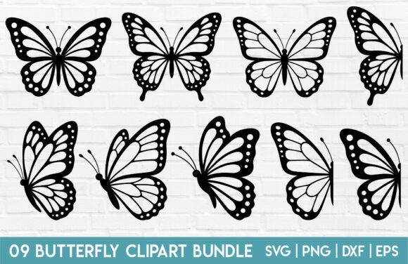 Butterfly SVG Clipart Bundle
