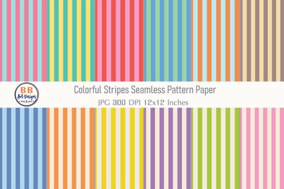 Colorful Stripes Seamless Pattern Paper