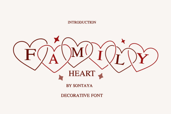 Preview specimen of Family Heart decorative font