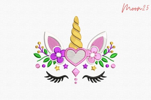 Floral Unicorn Face