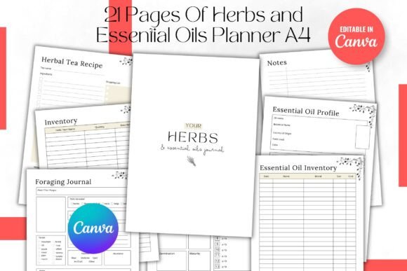 Herbs and Essential Oils Planner