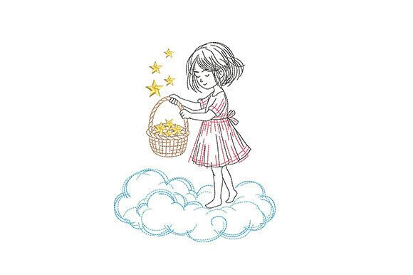 Little Girl Catching Stars
