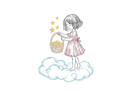 Little Girl Catching Stars