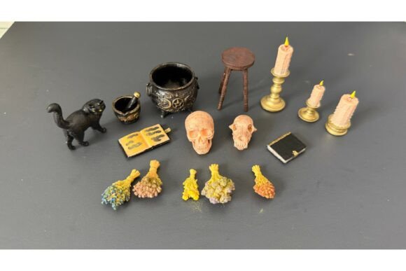 Mini Witchcraft Set for Dollhouse Magic - Image 1