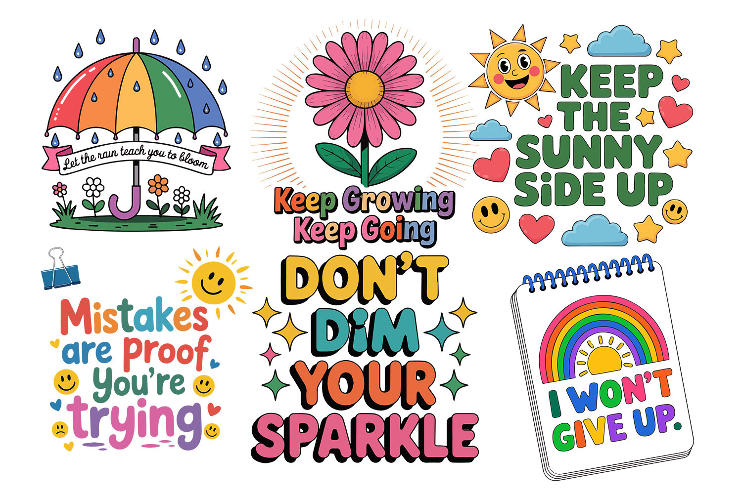 Positive Affirmations Printable Stickers