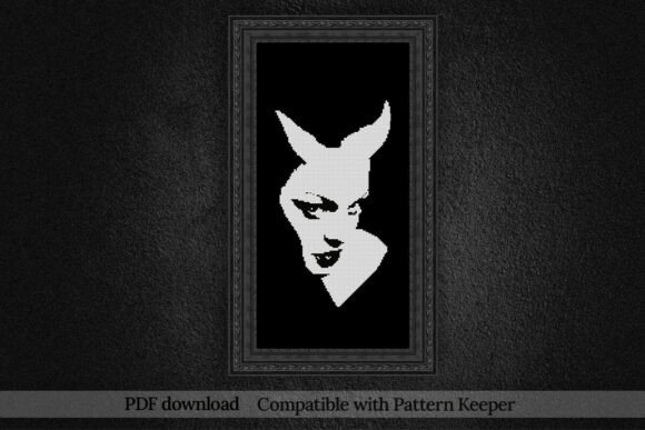 She Devil Gothic Cross Stitch Pattern