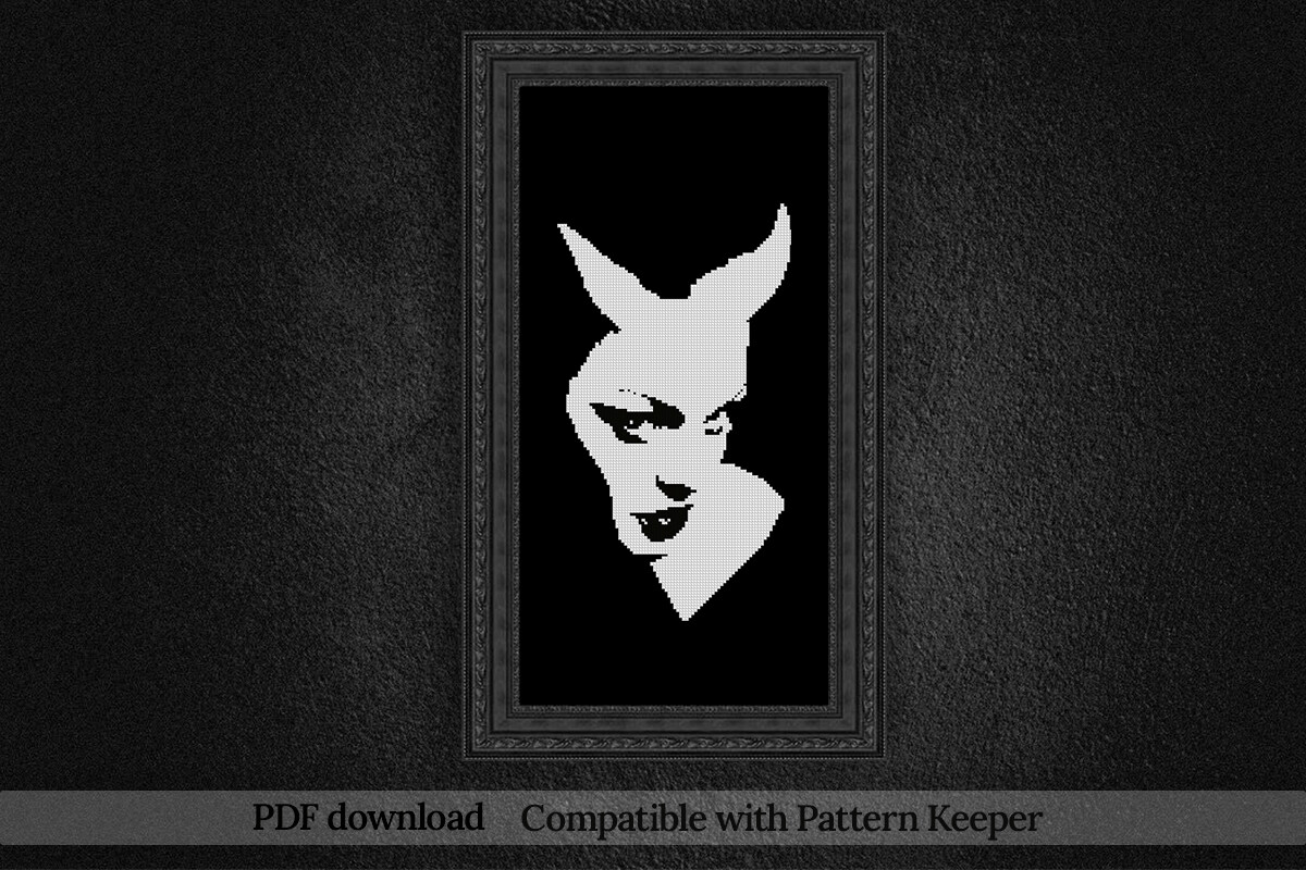 She Devil Gothic Cross Stitch Pattern