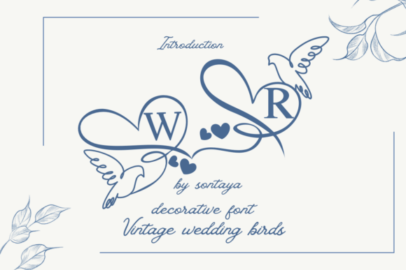 Preview specimen of Vintage Wedding Birds decorative font