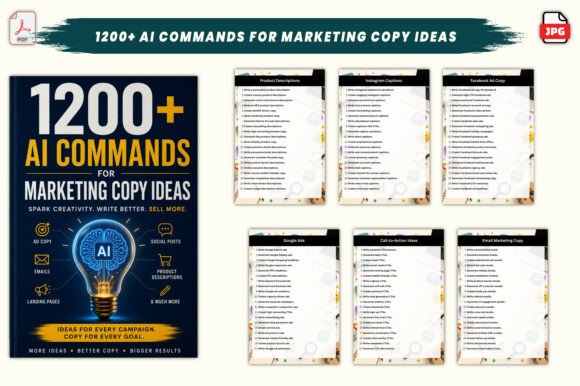 1200+ AI Commands for Marketing Copy
