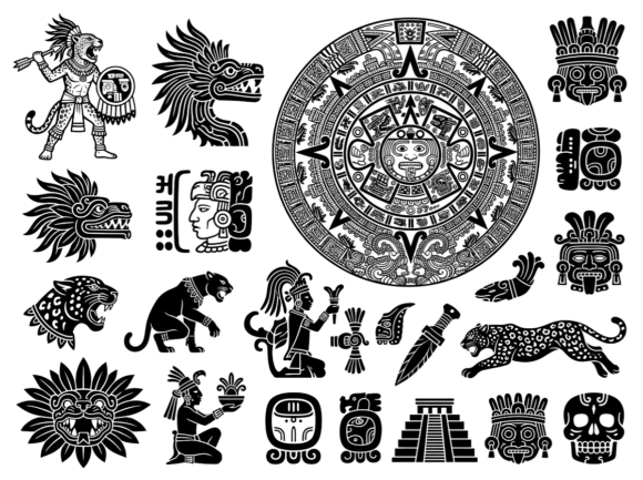 Aztec Mayan Icon Clipart Vector Art