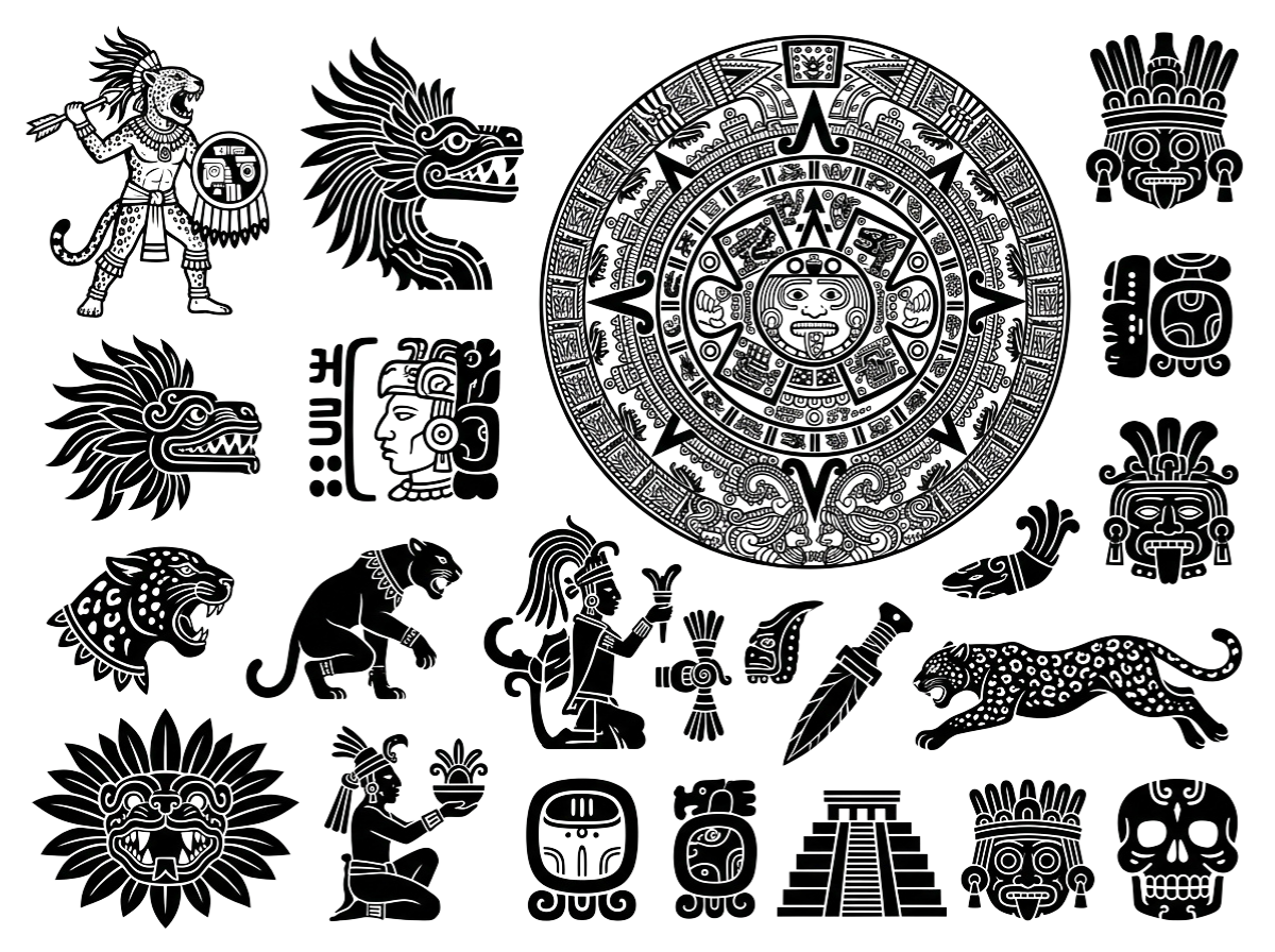 Aztec Mayan Icon Clipart Vector Art