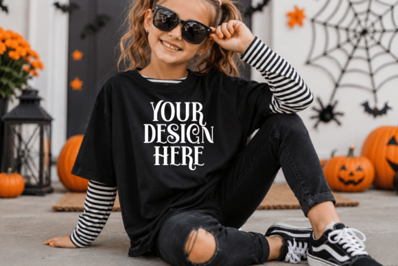 Bella Canvas 3001T Fall Halloween Mockup