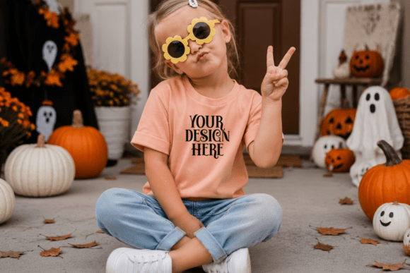 Bella Canvas 3001T Fall Halloween Mockup