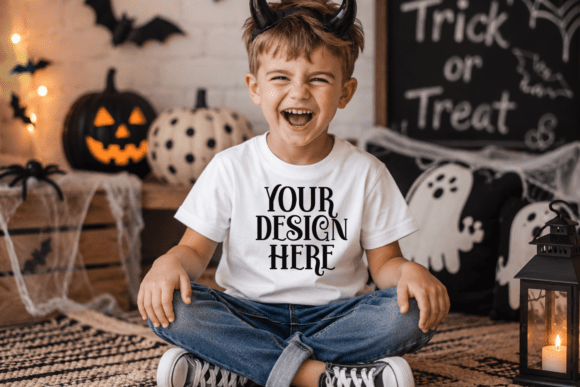 Bella Canvas 3001T Fall Halloween Mockup