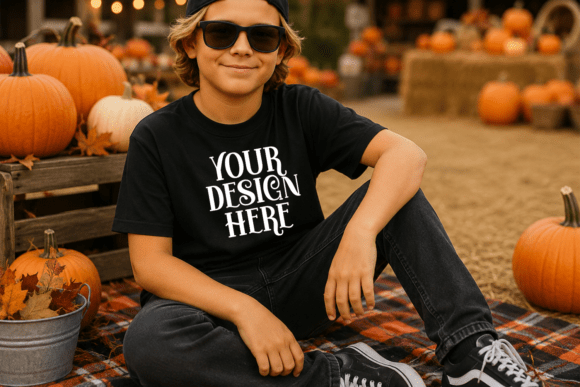Bella Canvas 3001T Fall Halloween Mockup
