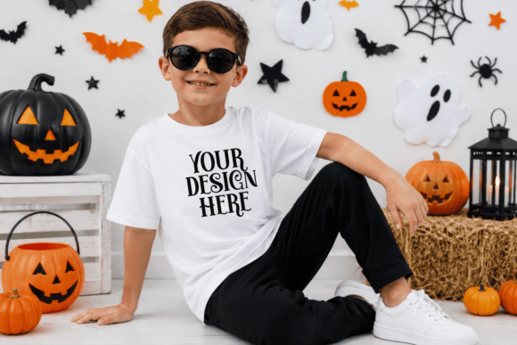 Bella Canvas 3001T Fall Halloween Mockup