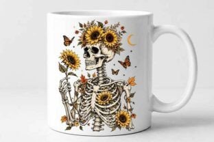 Boho Skeleton Sunflower PNG Graphic by CREATIVE DESIGN ZONE · Creative ...