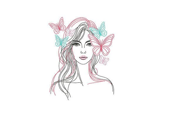 Butterfly Woman Face