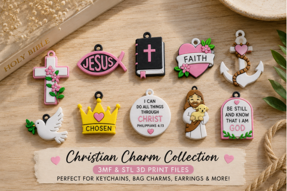 Christian Charm Pack 3D Print Models | STL & 3MF Files - Image 8