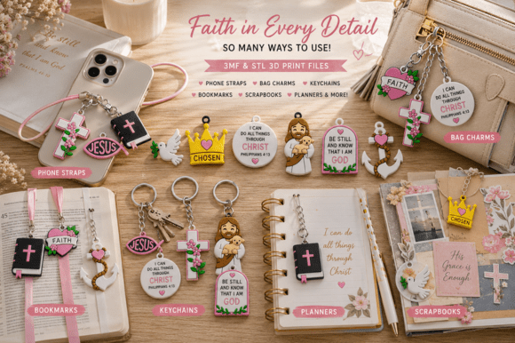 Christian Charm Pack 3D Print Models | STL & 3MF Files - Image 5