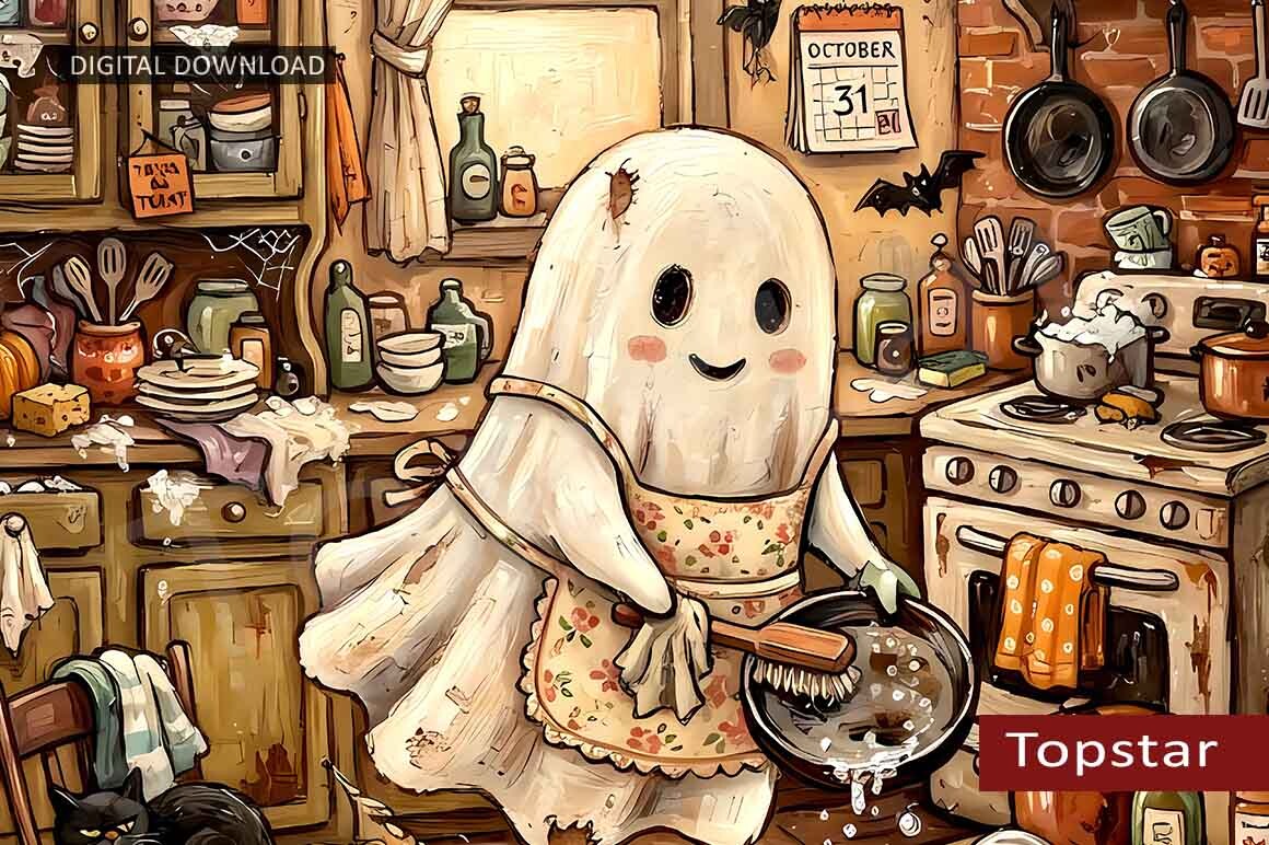 Creepy Kitchen Decor Halloween Wall Art