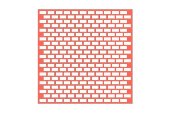Preview of Cutout Bricks Background Mat Stencil SVG